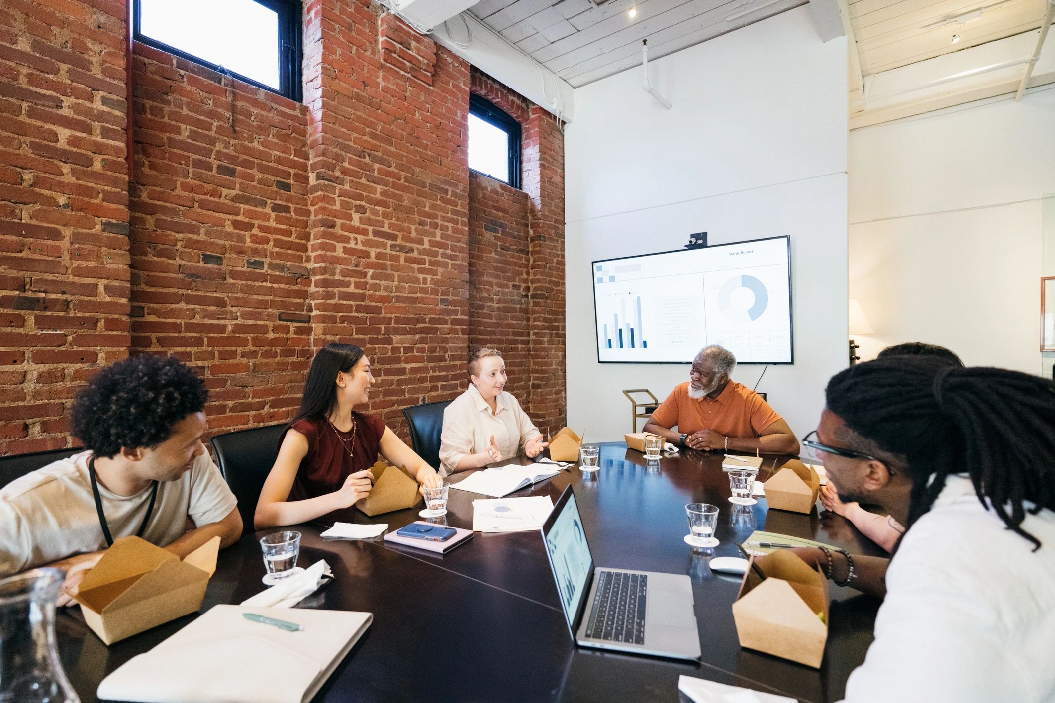 Enterprise partners in a boardroom discussion